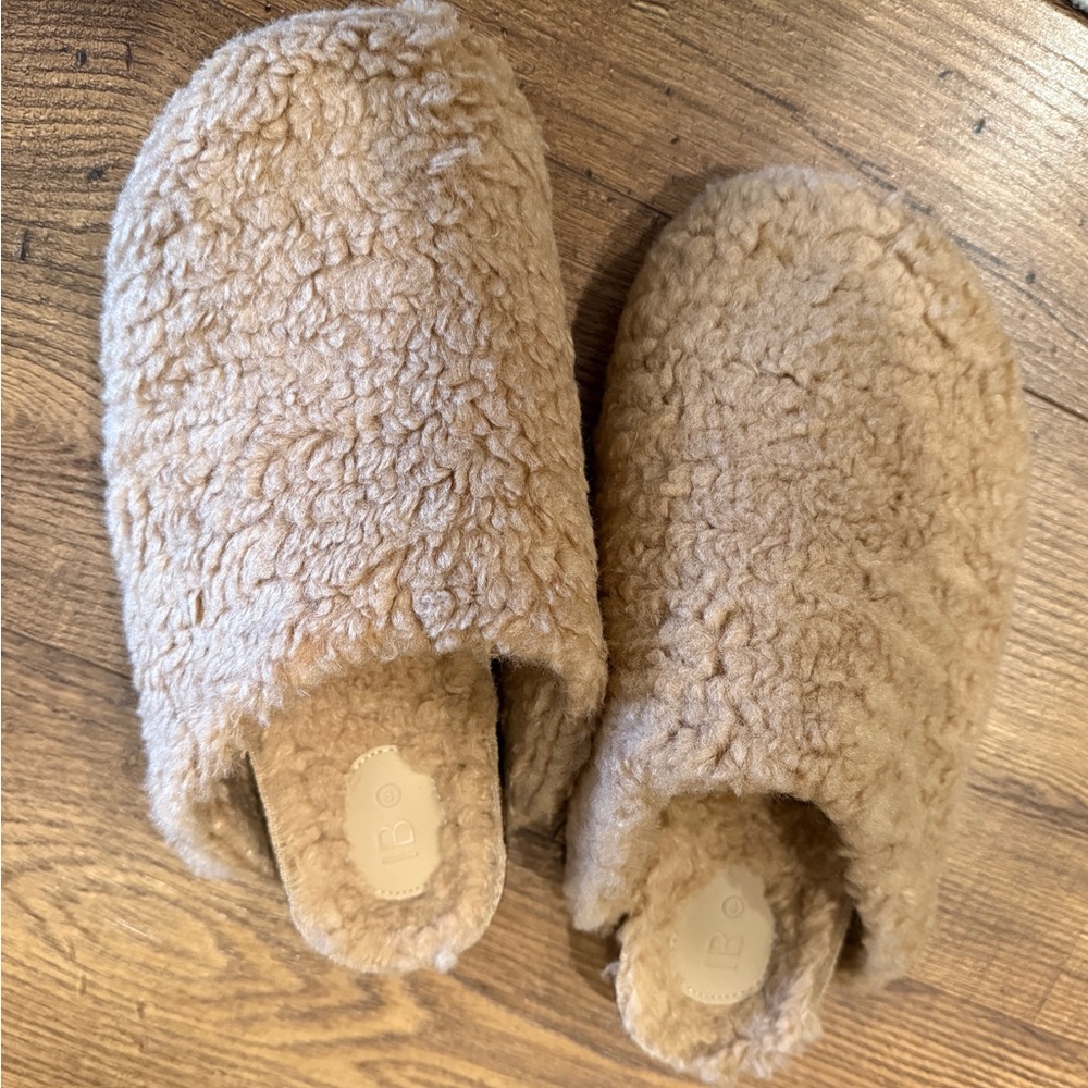 IB Sherpa Tan Slip On Slippers